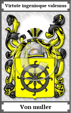 Von muller Family Crest Download (JPG)  Book Plated - 150 DPI